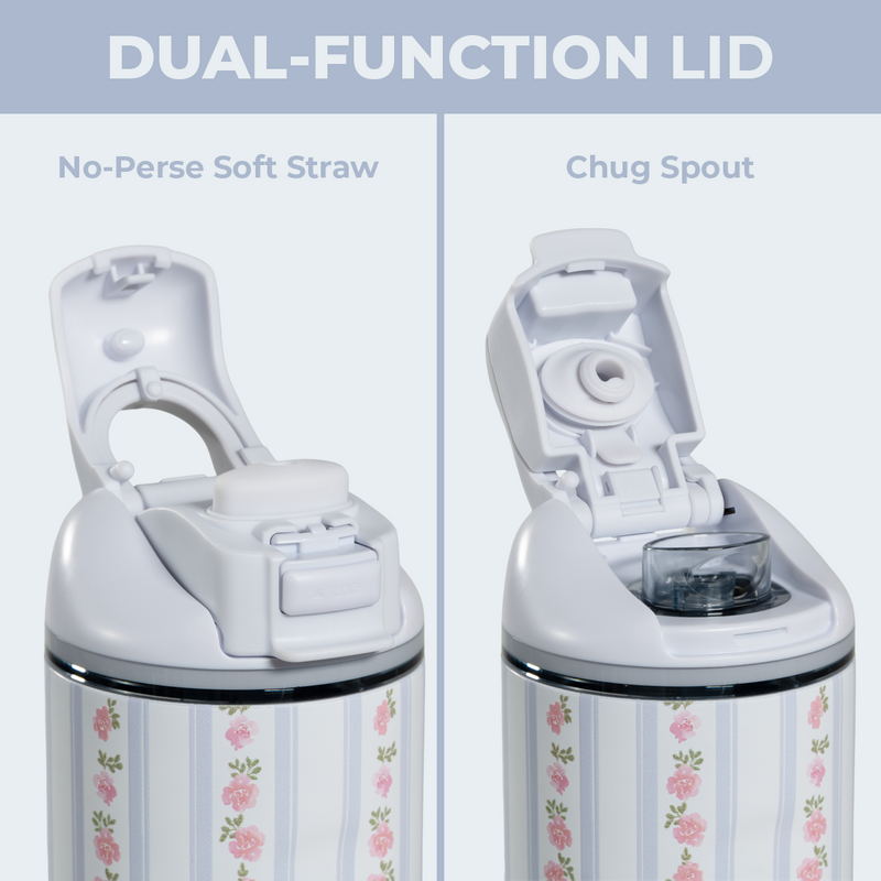 Ease2o 32oz | Compact Water Bottle with Straw & Chug Spout – Primrose