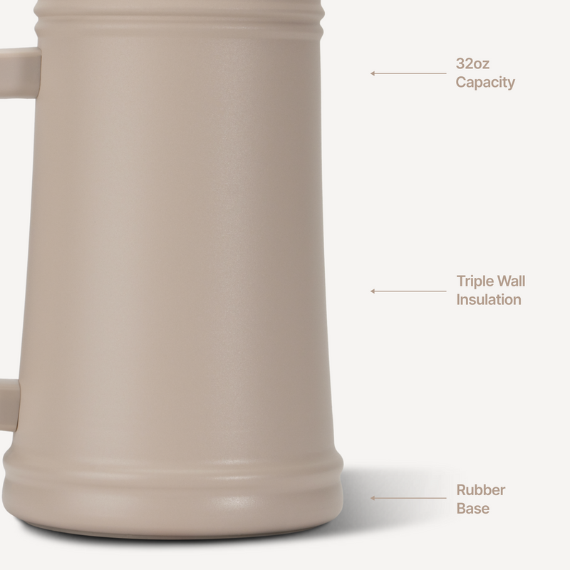 Stein 32oz | Ceramic-Lined Insulated Beer Stein – Dune