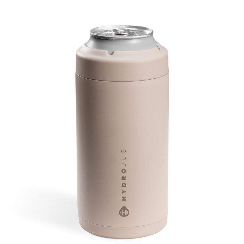 Can Cooler 16oz | 2-in-1 Insulated Tallboy Can Cooler Screw-Top Lock – Dune