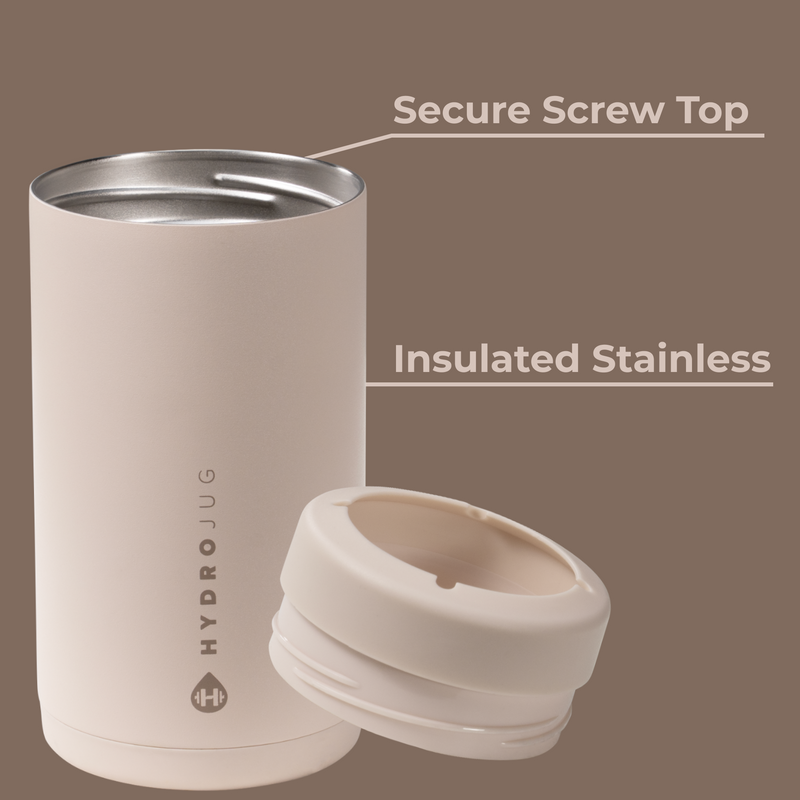 Can Cooler 16oz | 2-in-1 Insulated Tallboy Can Cooler Screw-Top Lock – Dune