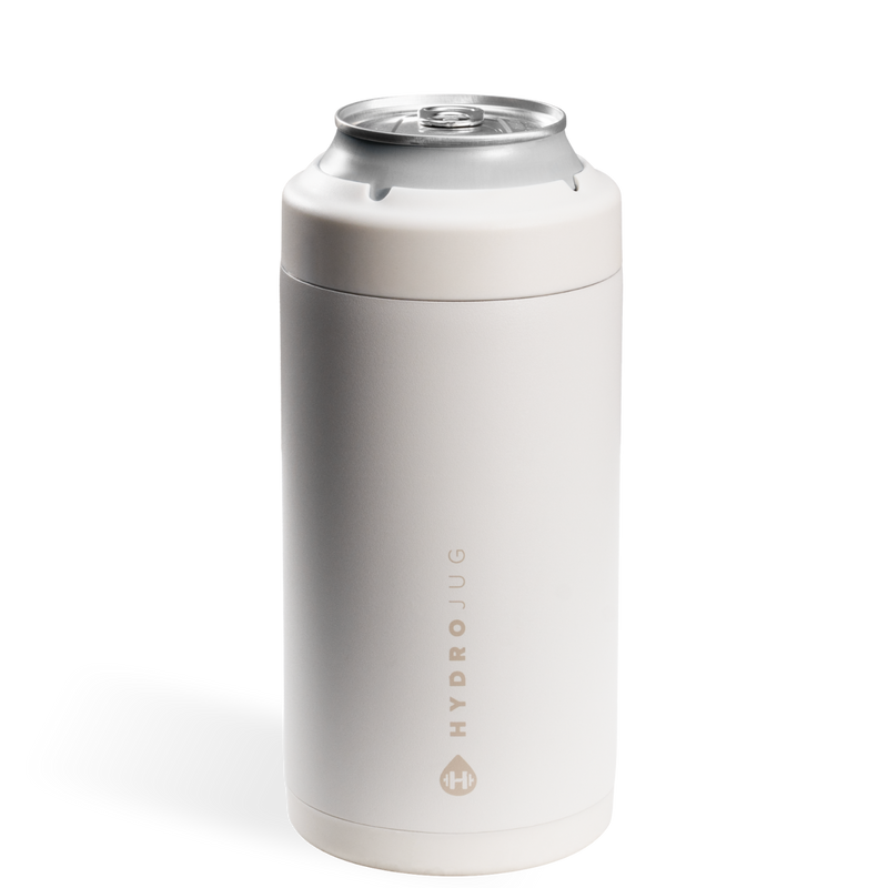 Can Cooler 16oz | 2-in-1 Insulated Tallboy Can Cooler Screw-Top Lock – Linen