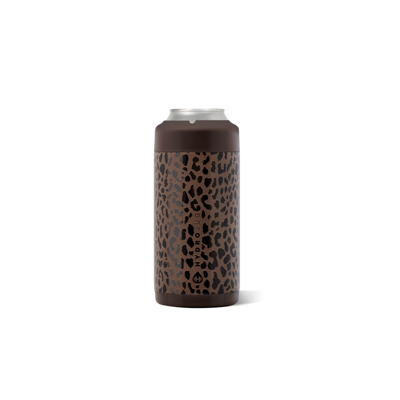 Slim Can Cooler 12oz - Brown Leopard