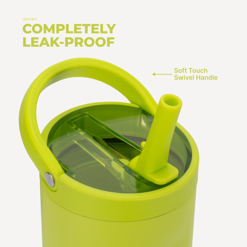 Sport 20oz | Insulated Water Bottle Leakproof Flip Straw – Lemon Lime