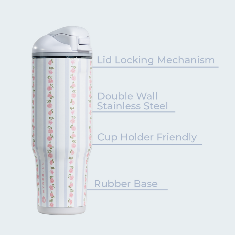 Ease2o 32oz | Compact Water Bottle with Straw & Chug Spout – Primrose