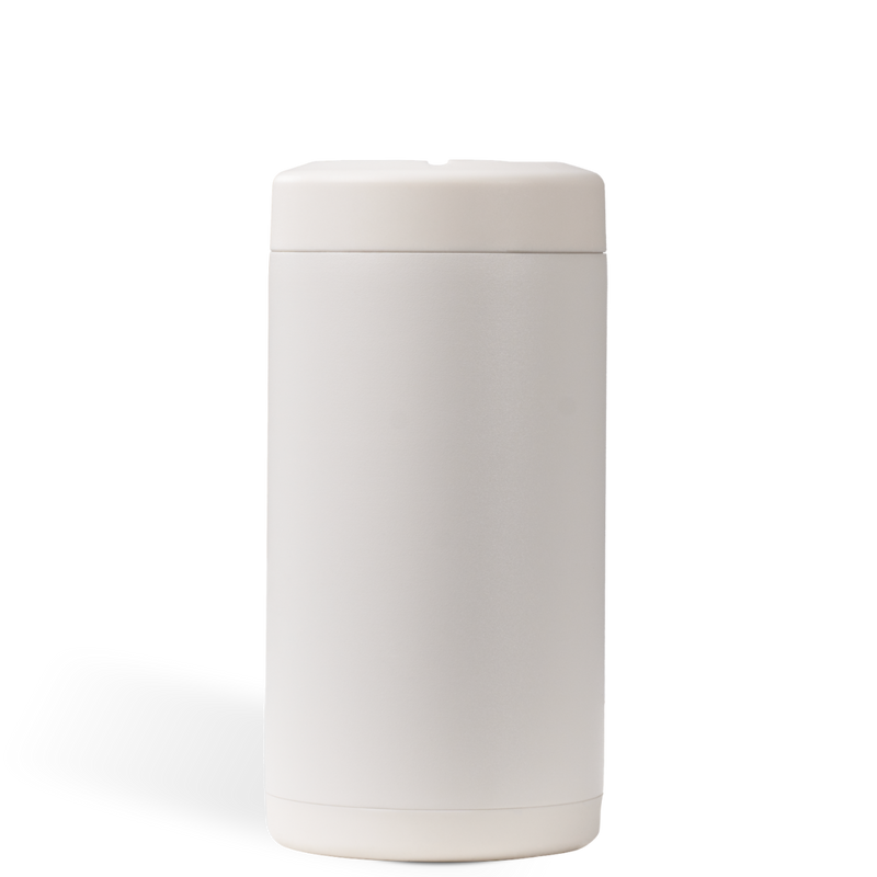 Can Cooler 16oz | 2-in-1 Insulated Tallboy Can Cooler Screw-Top Lock – Linen