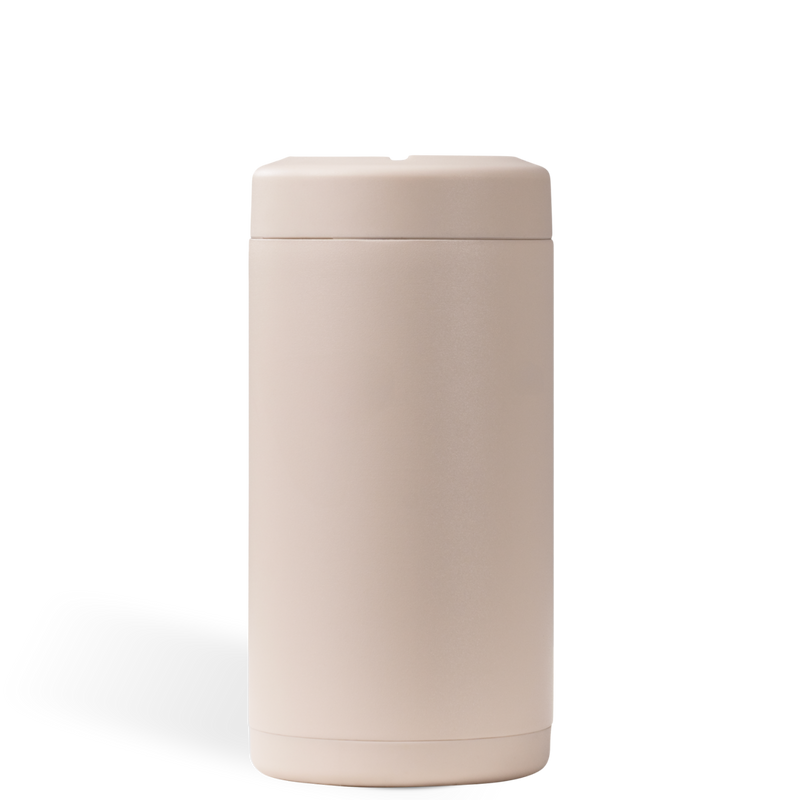 Can Cooler 16oz | 2-in-1 Insulated Tallboy Can Cooler Screw-Top Lock – Dune