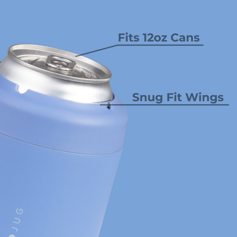 Can Cooler 12oz | 2-in-1 Insulated Standard Can Cooler Screw-Top Lock – Light Blue