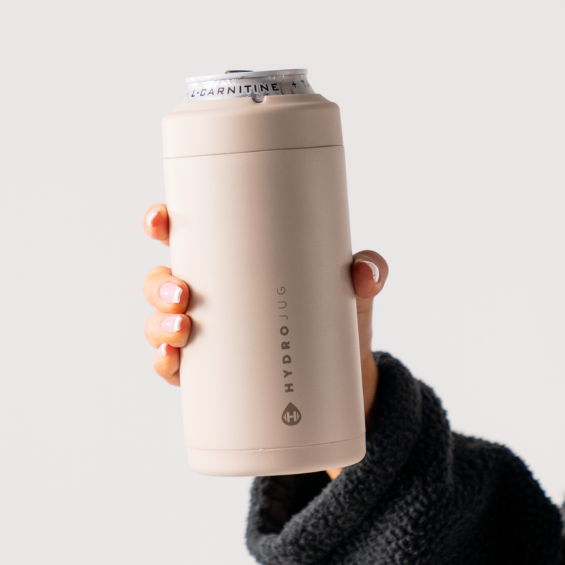 Can Cooler 16oz | 2-in-1 Insulated Tallboy Can Cooler Screw-Top Lock – Dune