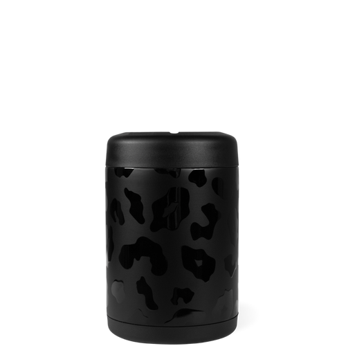 Can Cooler 12oz | 2-in-1 Insulated Standard Can Cooler Screw-Top Lock – Black Leopard