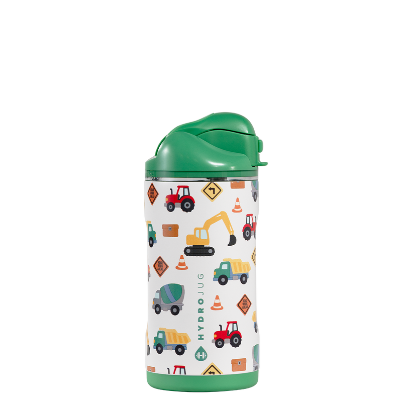 Ease2o 14oz | Leakproof 2-in-1 Kids Water Bottle Straw & Chug Spout – Under Construction