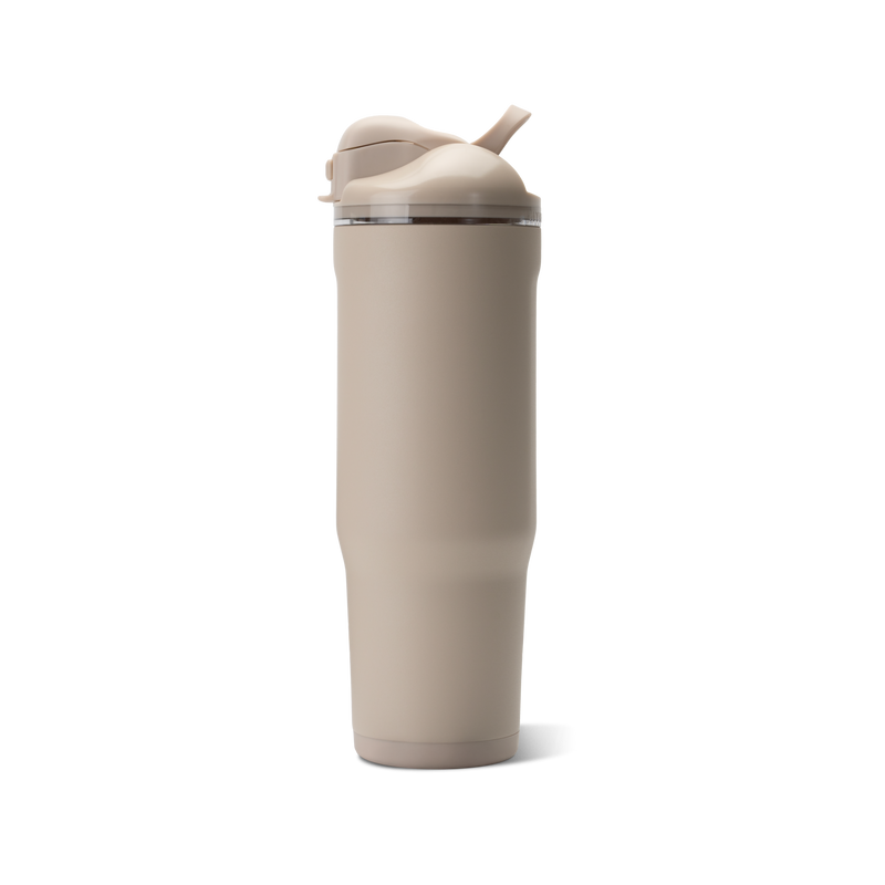 Ease2o 32oz | Compact Water Bottle with Straw & Chug Spout – Dune