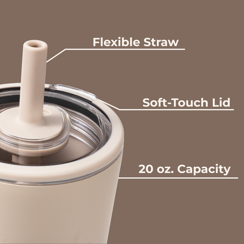 Everyday Tumbler 20oz | Ceramic-Lined Insulated Tumbler with Straw – Dune