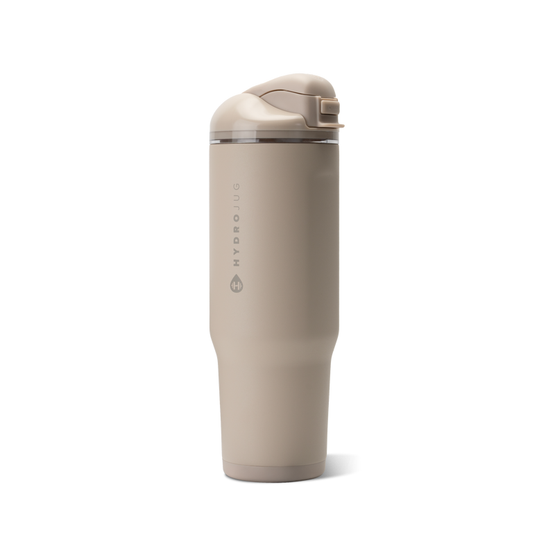 Ease2o 32oz | Compact Water Bottle with Straw & Chug Spout – Dune