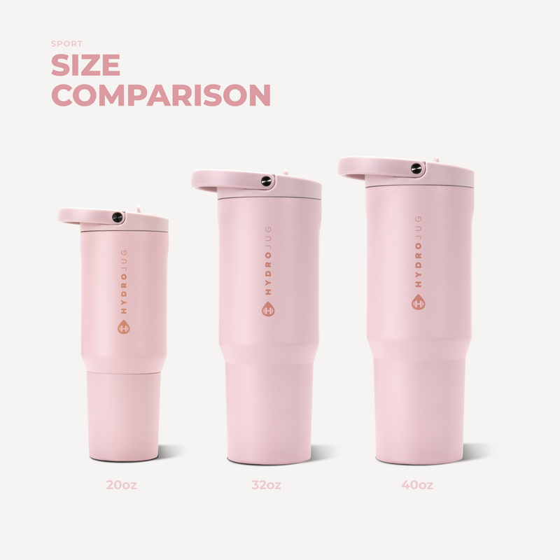 Sport 20oz | Insulated Water Bottle Leakproof Flip Straw – Pink Sand