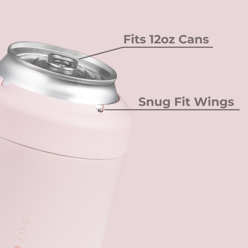 Can Cooler 12oz | 2-in-1 Insulated Standard Can Cooler Screw-Top Lock – Pink Sand