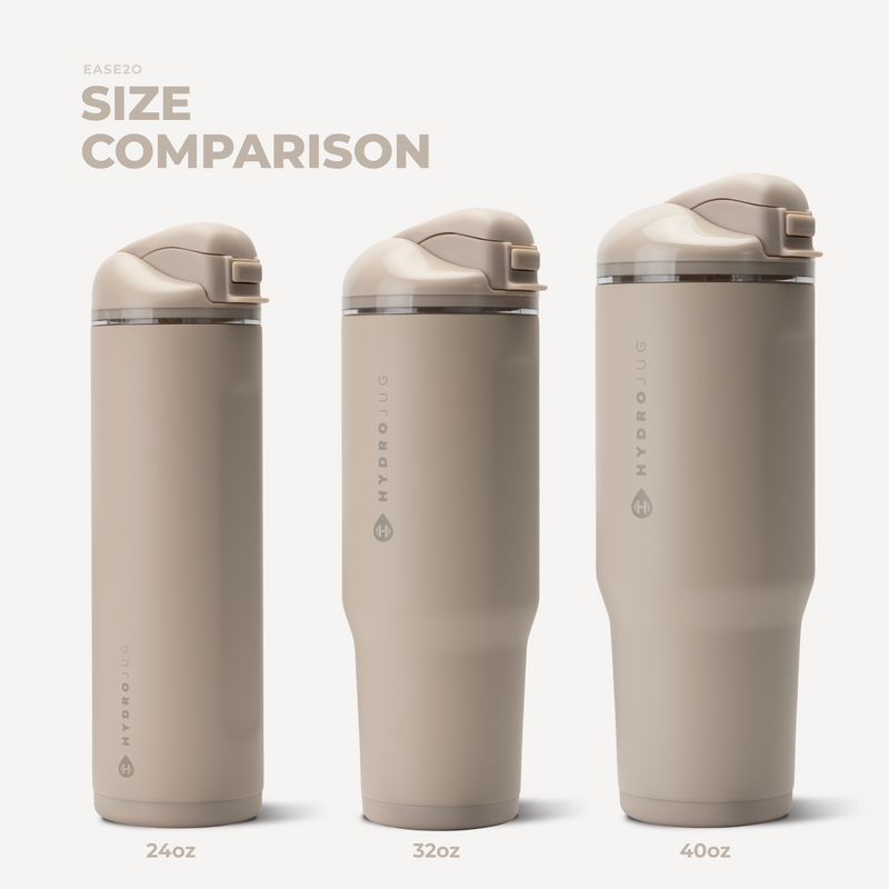 Ease2o 32oz | Compact Water Bottle with Straw & Chug Spout – Dune