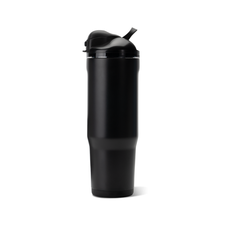 Ease2o 32oz | Compact Water Bottle with Straw & Chug Spout – Black