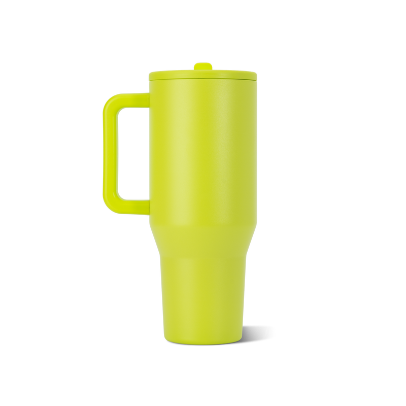 Traveler 40oz | All-Day Insulated Tumbler with Handle – Lemon Lime