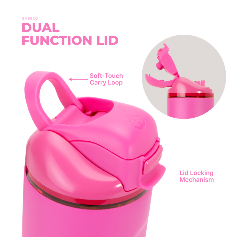 Ease2o 32oz | Compact Water Bottle with Straw & Chug Spout – Razzle