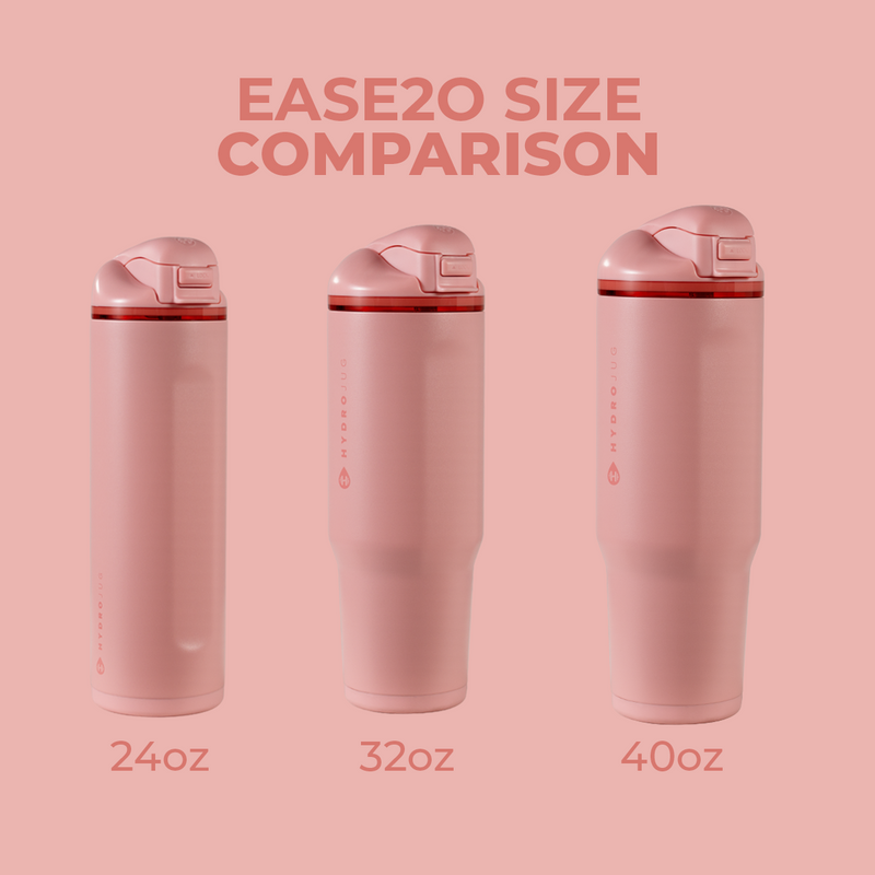 Ease2o 24oz | 2-in-1 Water Bottle with Soft Straw & Chug Spout – Tulip