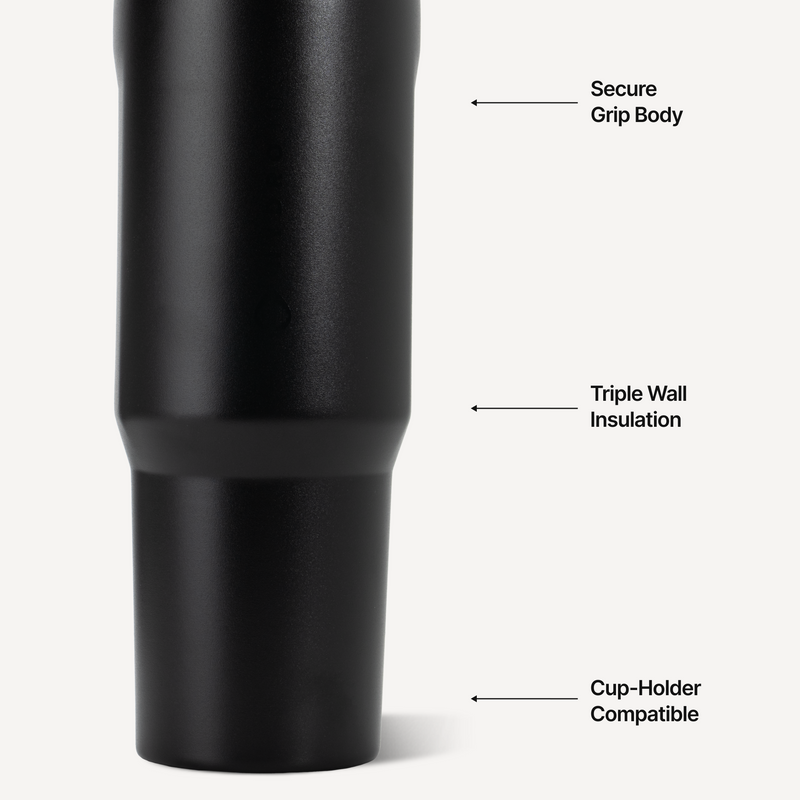 Sport 40oz | Large Leakproof Insulated Water Bottle – Black