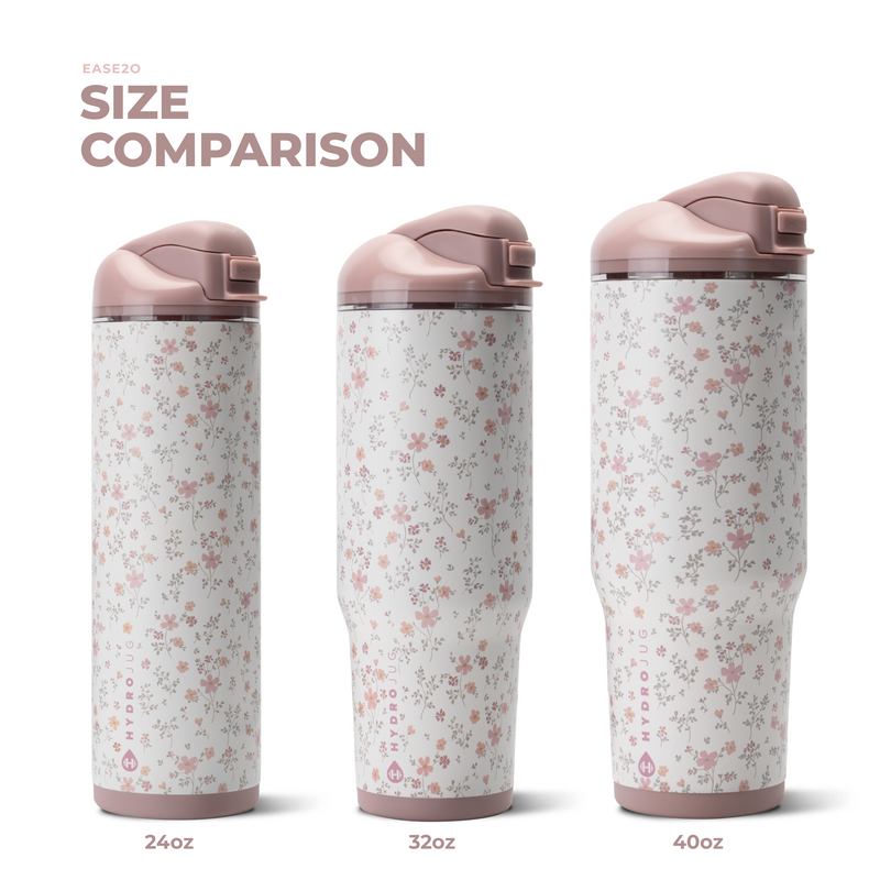 Ease2o 32oz | Compact Water Bottle with Straw & Chug Spout – Magnolia