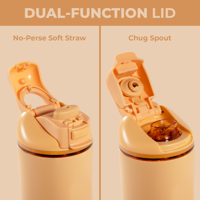 Ease2o 32oz | Compact Water Bottle with Straw & Chug Spout – Marigold