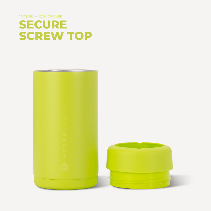 Slim Can Cooler 12oz | Insulated Stainless Steel Skinny Can Holder – Lemon Lime