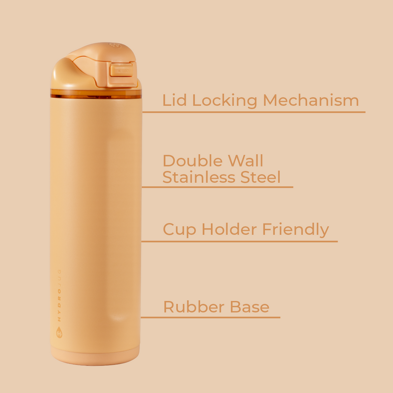 Ease2o 24oz | 2-in-1 Water Bottle with Soft Straw & Chug Spout – Marigold