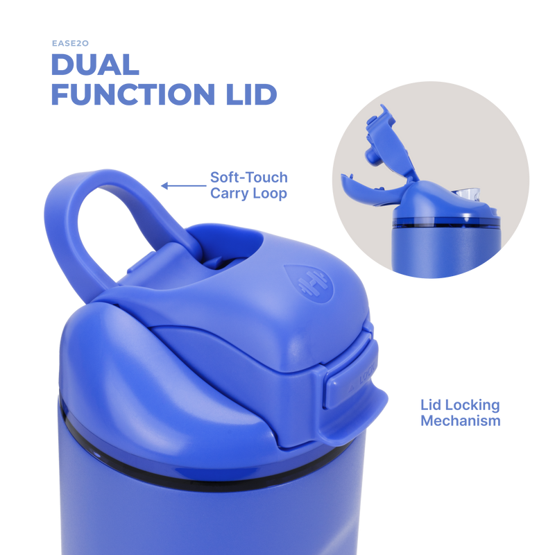 Ease2o 32oz | Compact Water Bottle with Straw & Chug Spout – Berry Pop