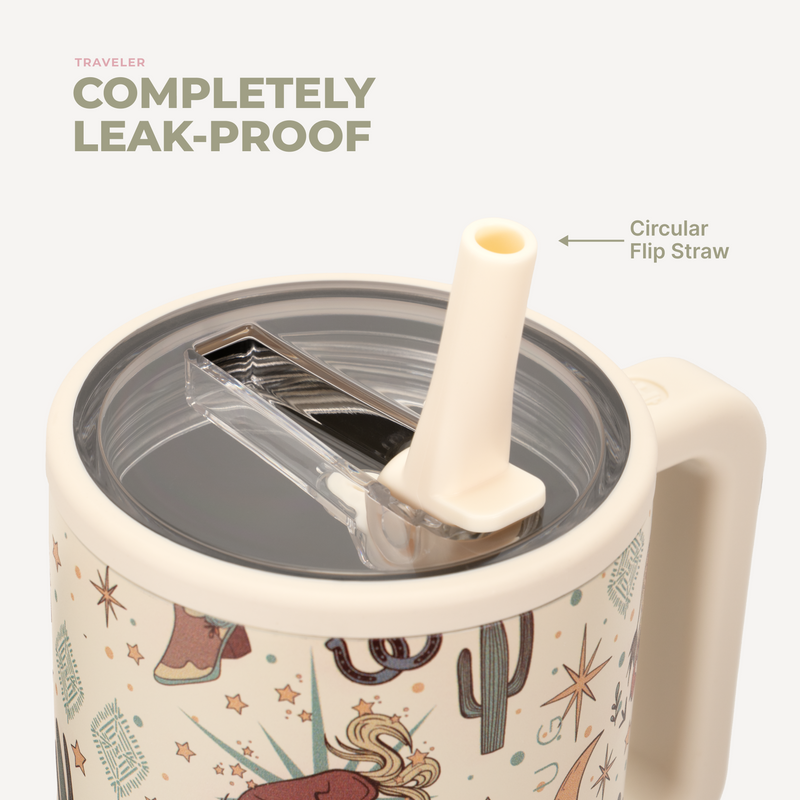 Traveler 32oz | Leakproof Insulated Tumbler with Handle – Rodeo