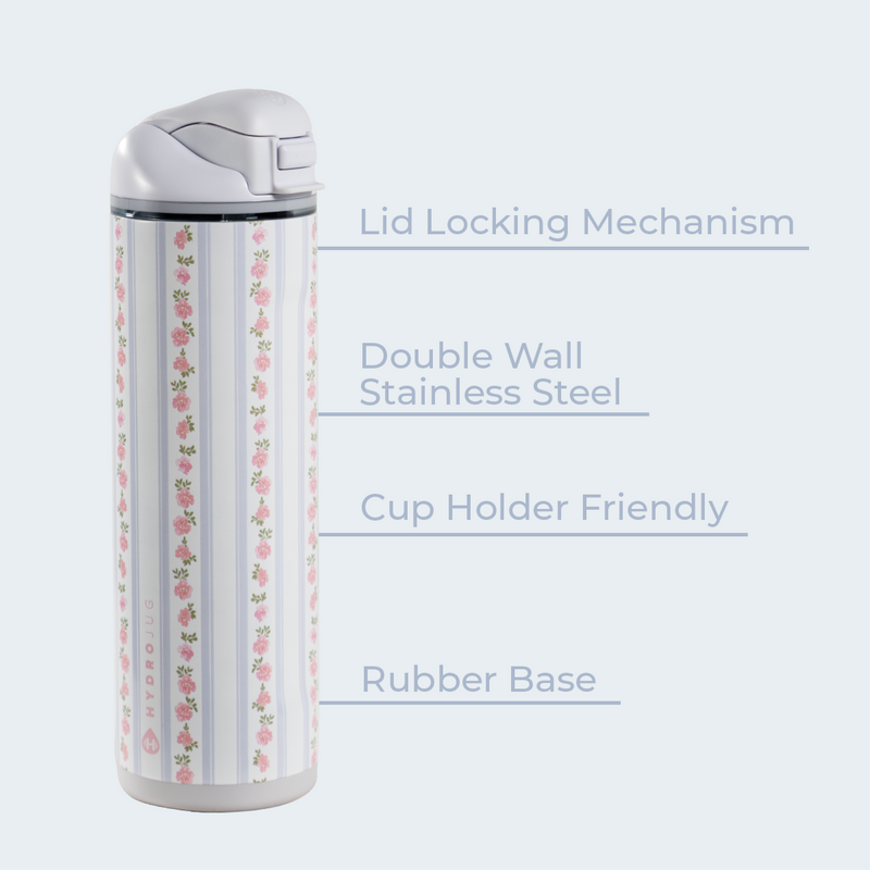 Ease2o 24oz | 2-in-1 Water Bottle with Soft Straw & Chug Spout – Primrose