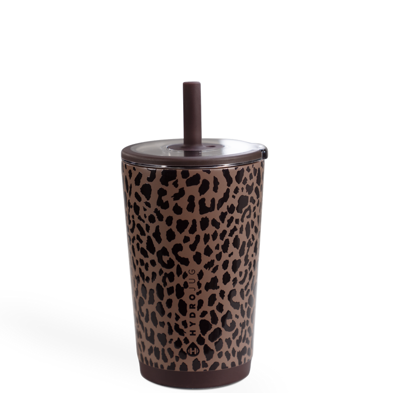 Everyday Tumbler 14oz | Ceramic-Lined Spill-Free Kids Tumbler – Brown Leopard