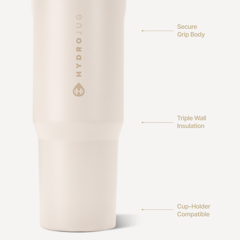 Sport 40oz | Large Leakproof Insulated Water Bottle – Cream