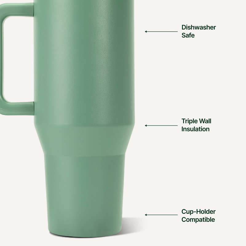 Traveler 40oz | All-Day Insulated Tumbler with Handle – Sage