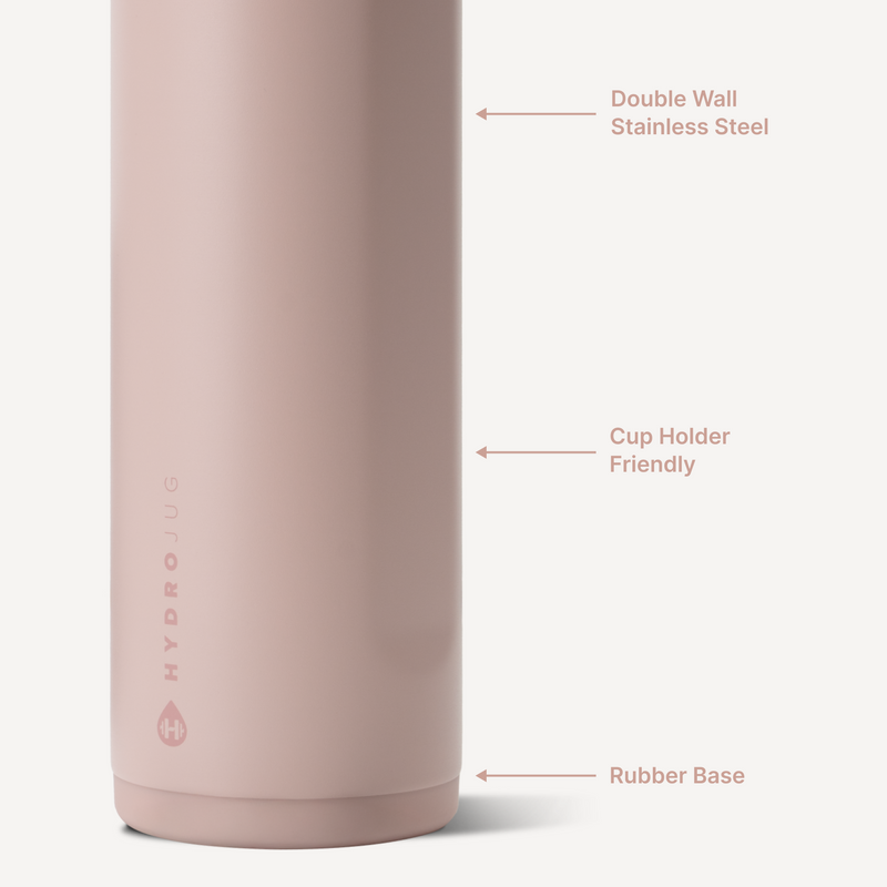 Ease2o 24oz | 2-in-1 Water Bottle with Soft Straw & Chug Spout – Dusty Rose