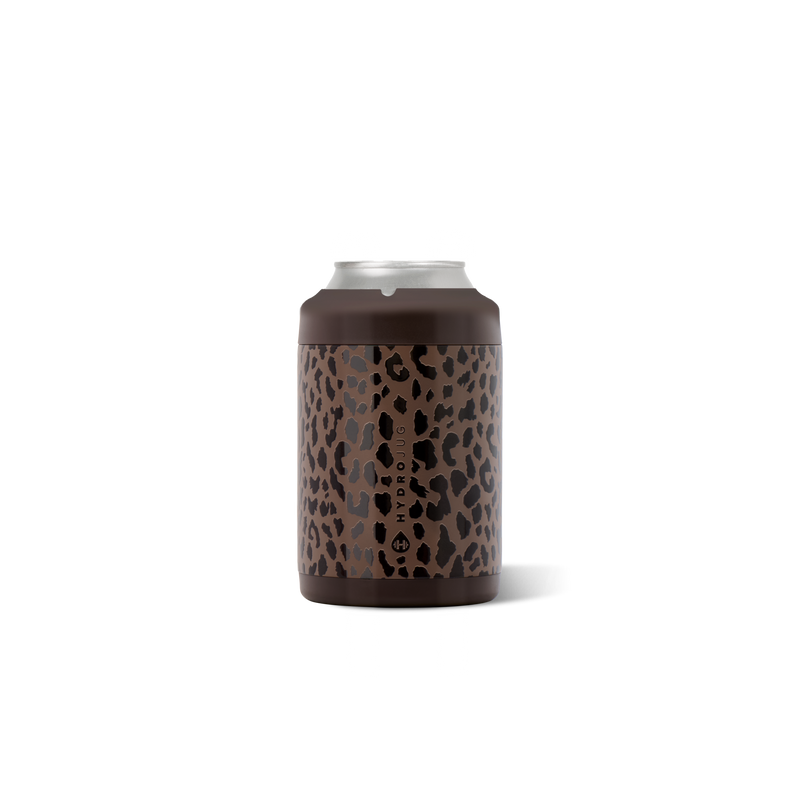 Standard Can Cooler 12oz - Brown Leopard