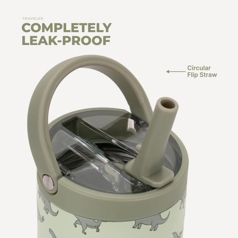 Sport 20oz | Leakproof Kids Insulated Water Bottle – Dinosaur