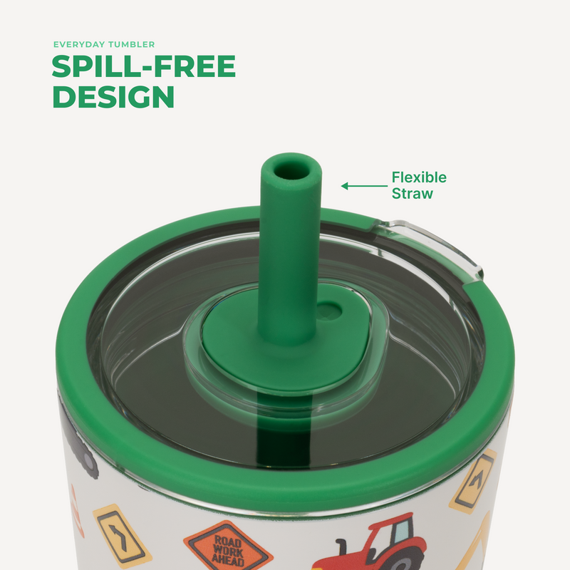 Everyday Tumbler 14oz | Ceramic-Lined Spill-Free Kids Tumbler – Under Construction