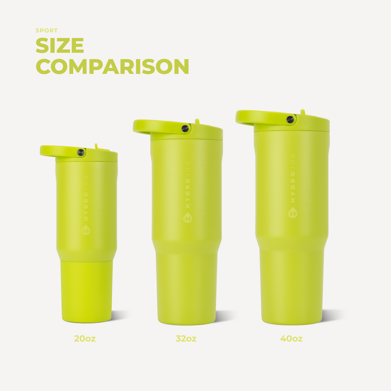 Sport 40oz | Large Leakproof Insulated Water Bottle – Lemon Lime