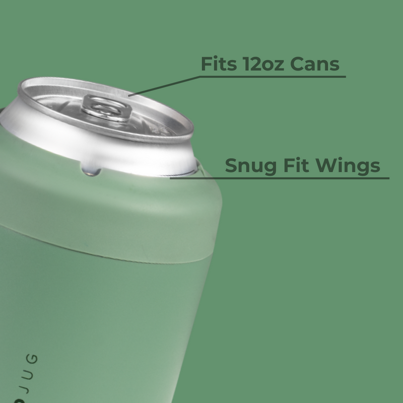 Can Cooler 12oz | 2-in-1 Insulated Standard Can Cooler Screw-Top Lock – Sage