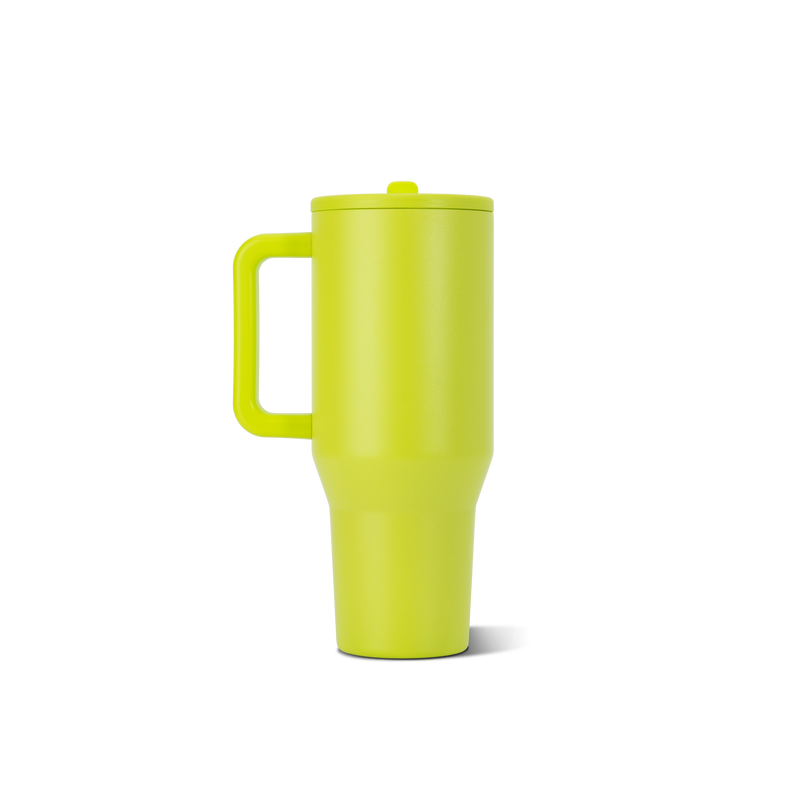 Traveler 32oz | Insulated Tumbler with Handle – Lemon Lime