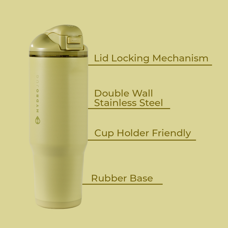 Ease2o 32oz | Compact Water Bottle with Straw & Chug Spout – Olive