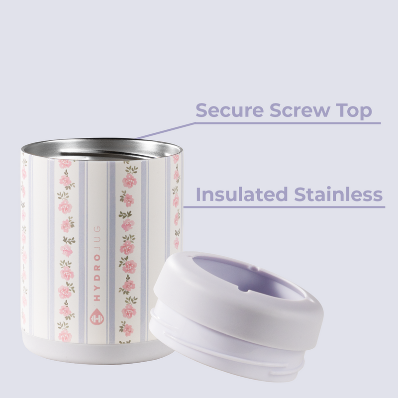Can Cooler 12oz | 2-in-1 Insulated Standard Can Cooler Screw-Top Lock – Primrose