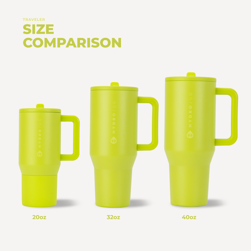 Traveler 40oz | All-Day Insulated Tumbler with Handle – Lemon Lime