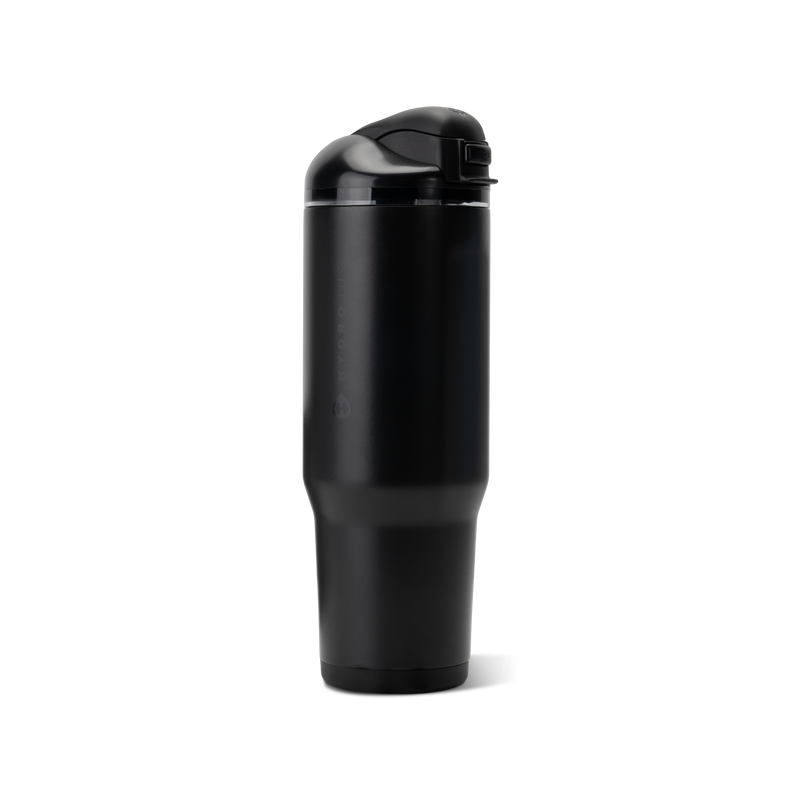 Ease2o 32oz | Compact Water Bottle with Straw & Chug Spout – Black