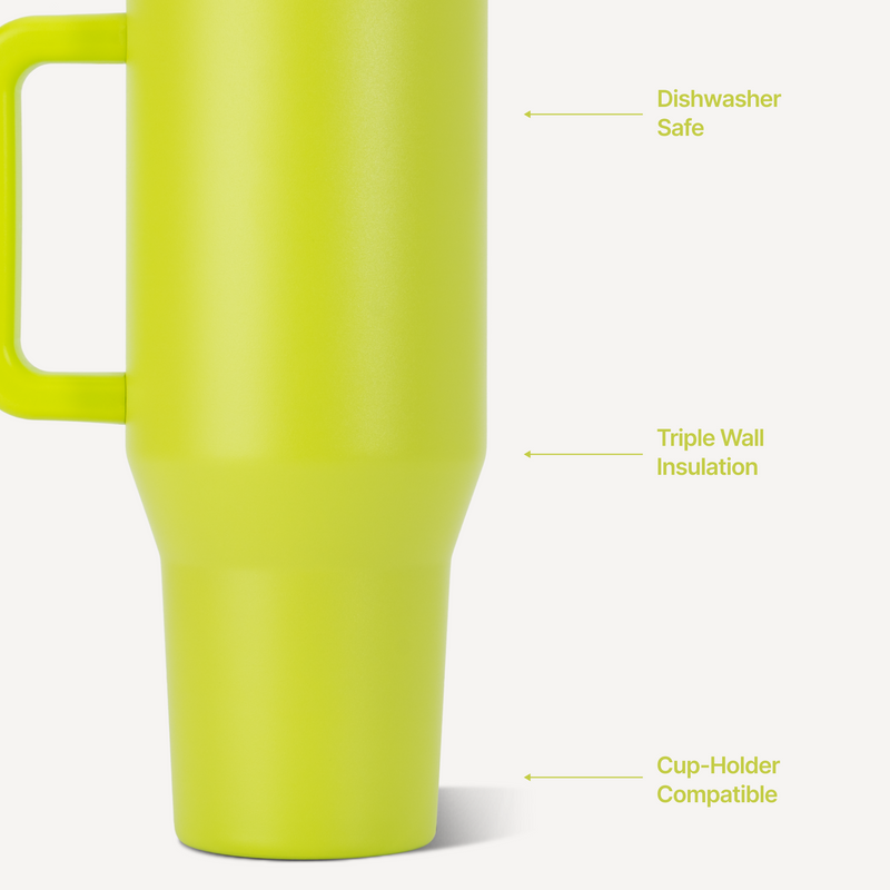 Traveler 32oz | Insulated Tumbler with Handle – Lemon Lime