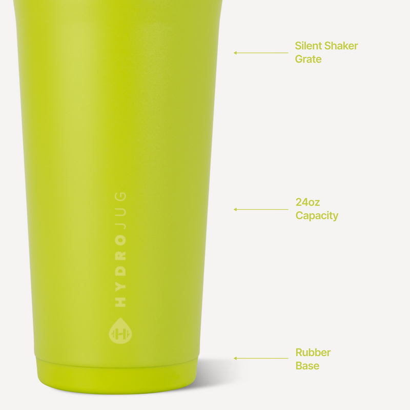 Insulated Shaker 24oz | Stainless Steel Protein Shaker Silent Grate – Lemon Lime