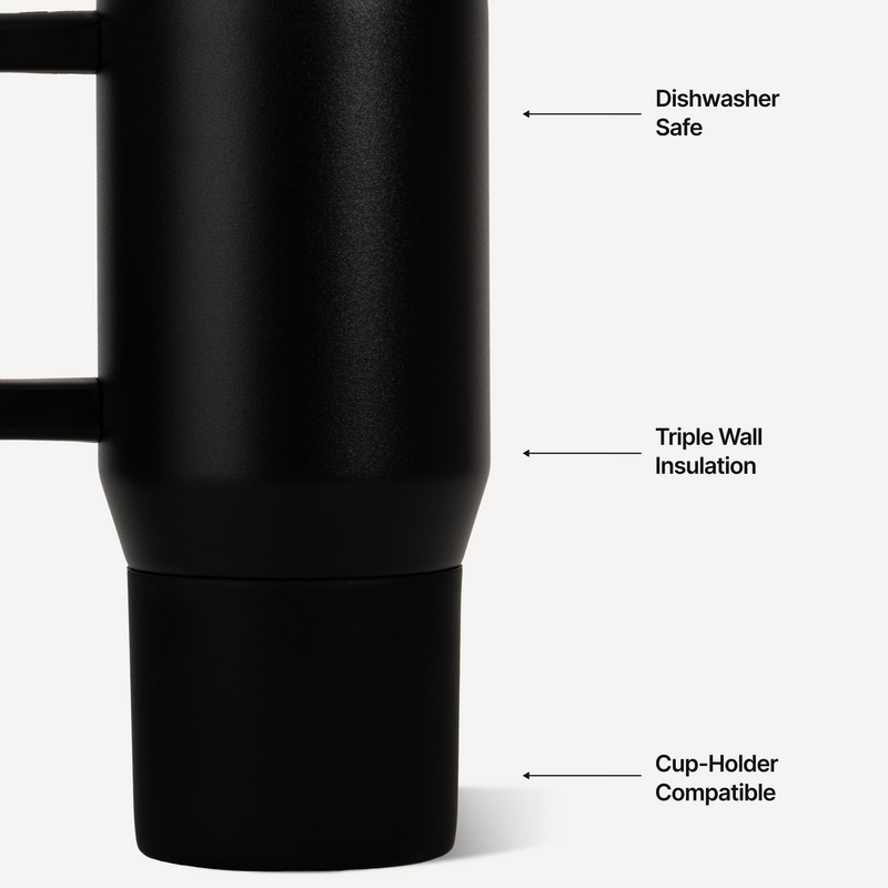 Traveler 20oz | Compact Insulated Tumbler with Handle – Black