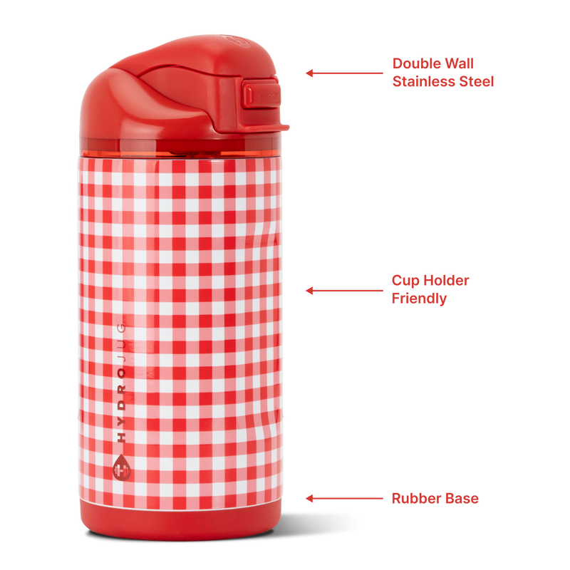 Ease2o 14oz | Leakproof 2-in-1 Kids Water Bottle with Straw & Chug Spout – Summer Picnic
